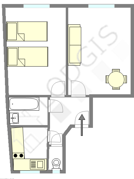 Apartment Paris 13° - Interactive plan