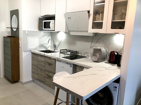 Great kitchen with wooden floor