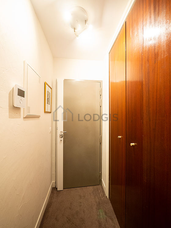 Entrance with a carpeting floor