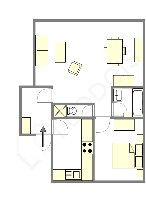 Appartamento Vincennes - Piantina interattiva