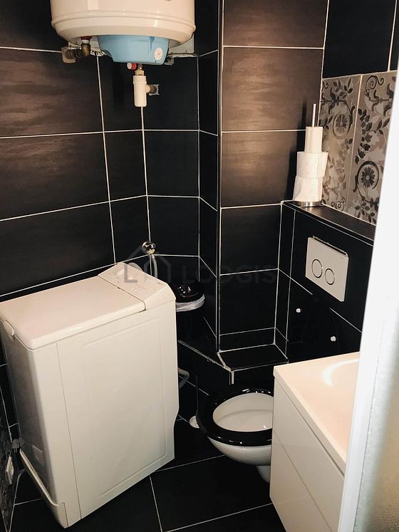 Bathroom with tile floor