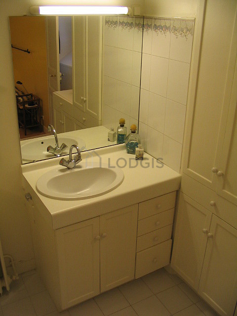 Bathroom with tile floor