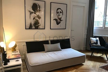 Living room with wooden floor