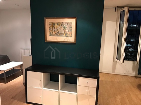 Living room with wooden floor