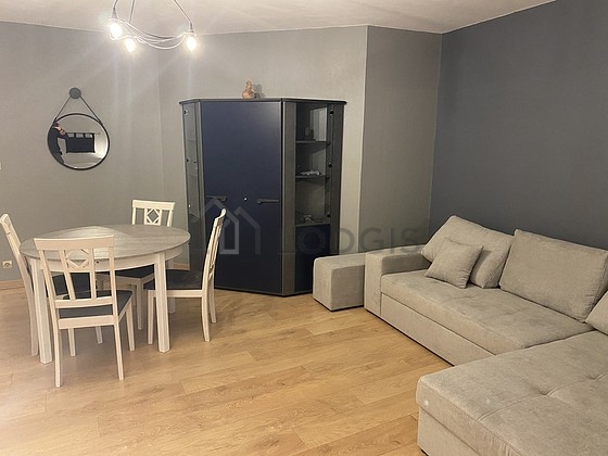 Living room with wooden floor