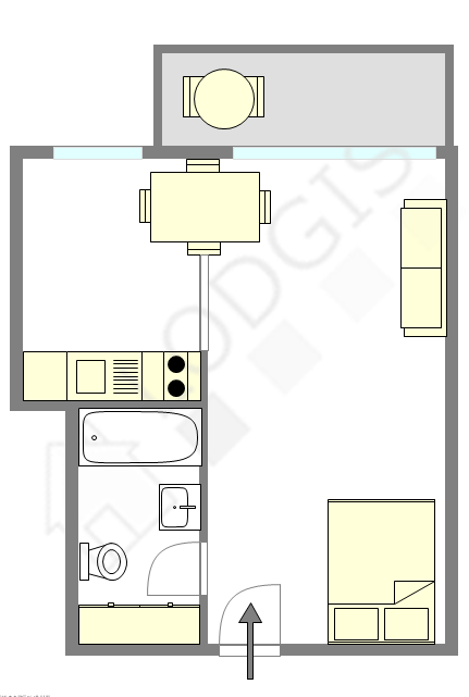 Appartement Paris 15° - Plan interactif