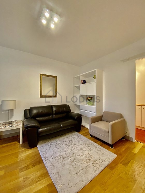 Living room with wooden floor