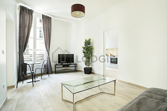 Very quiet living room furnished with 1 sofabed(s) of 140cm, tv, 2 chair(s)