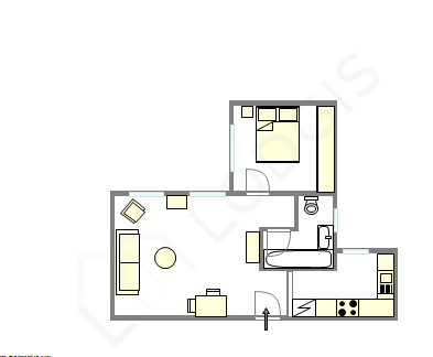 Квартира Париж 18° - Интерактивный план