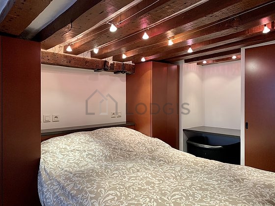 Bedroom with tile floor