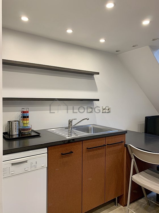 Kitchen equipped with crockery