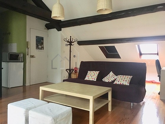 Living room with windows