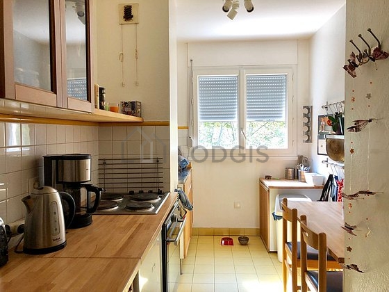 Kitchen with tile floor