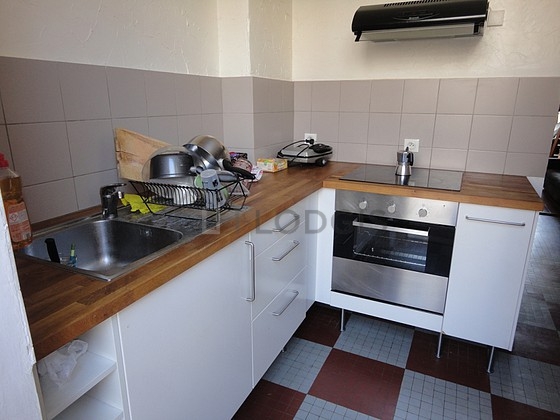 Kitchen with tile floor