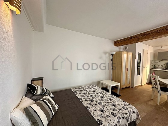 Living room furnished with 1 sofabed(s) of 140cm, sofa, closet, 1 chair(s)