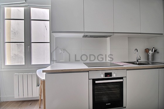 Bright kitchen with windows
