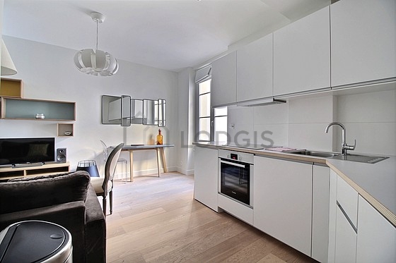 Kitchen equipped with crockery