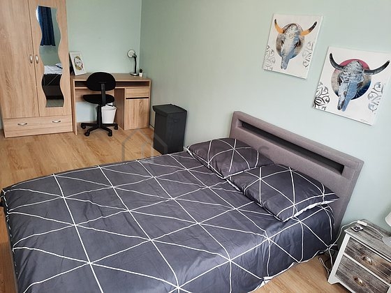 Bedroom with windows