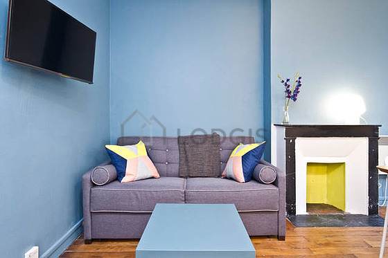 Living room with wooden floor