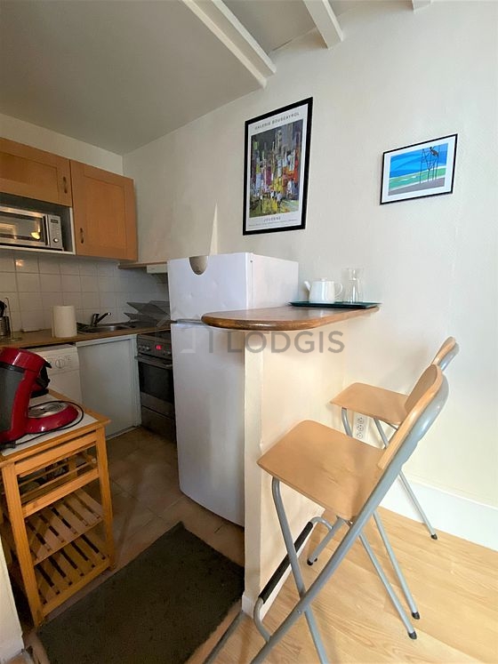 Kitchen with tile floor