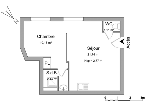 Appartamento Parigi 11° - Piantina interattiva