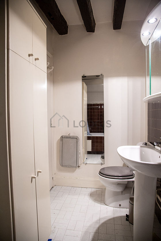 Bathroom equipped with wardrobe, cupboard