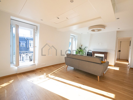 Living room with wooden floor