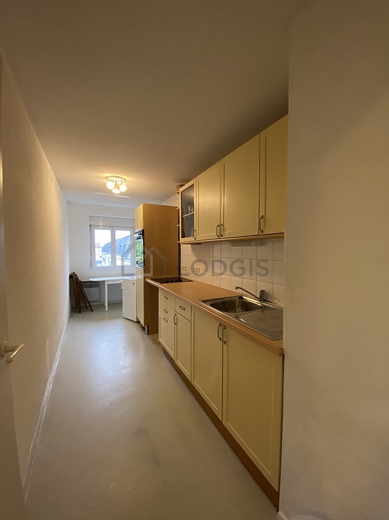 Kitchen with linoleum floor