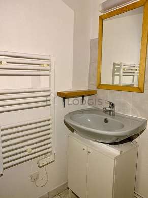 Bathroom equipped with cupboard