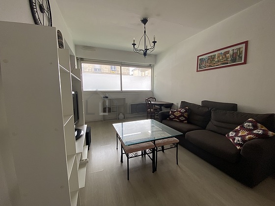 Living room with windows