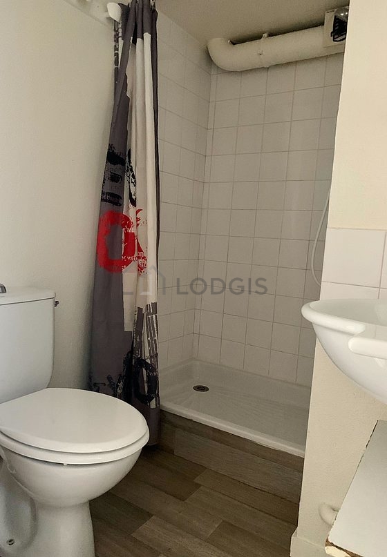 Bathroom equipped with cupboard
