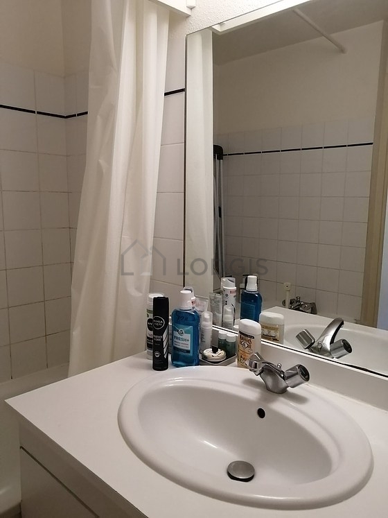 Bathroom equipped with cupboard