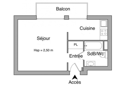 Wohnung Toulouse Centre - Interaktiven Plan