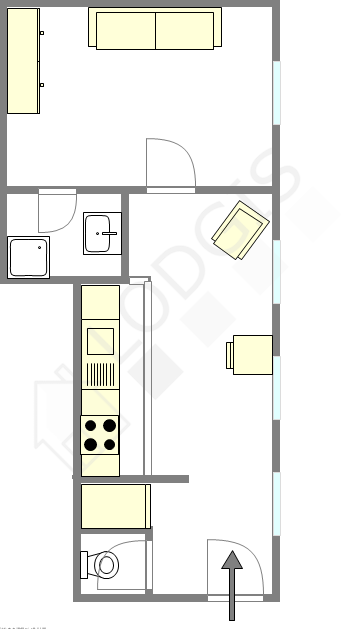 Appartement Paris 7° - Plan interactif