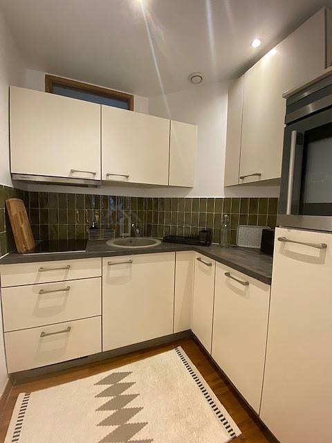 Kitchen equipped with crockery