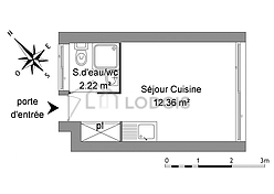 Wohnung Hôpitaux-Facultés - Badezimmer