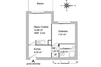 Appartement meublé 1 chambre Montpellier