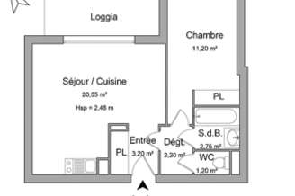 Montpellier 1 Schlafzimmer Wohnung