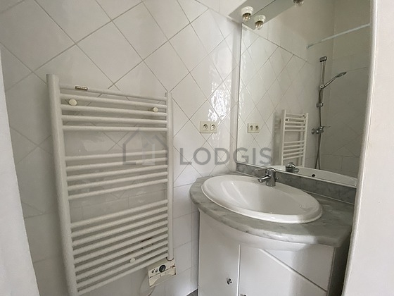 Bathroom with tile floor