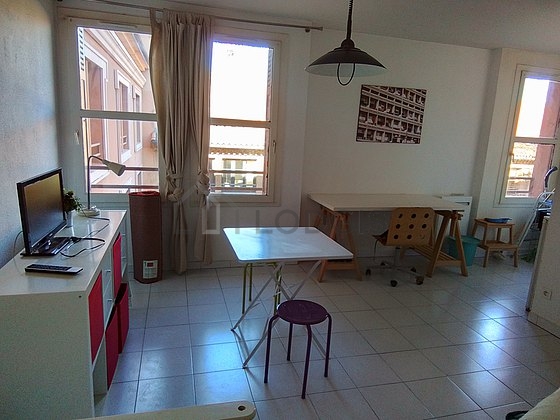 Living room with windows