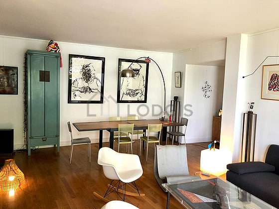 Living room with wooden floor