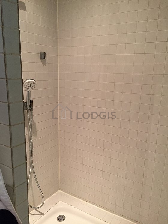 Pleasant and very bright bathroom with tile floor