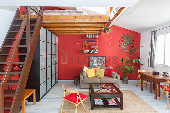 Living room with wooden floor