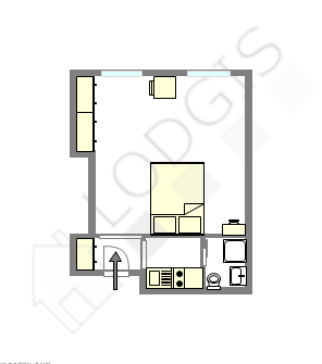 Appartement Paris 11° - Plan interactif