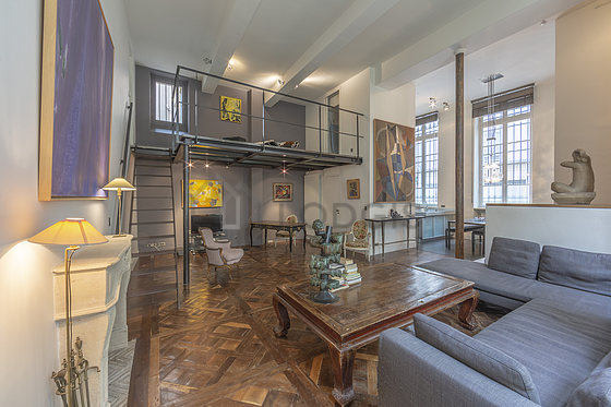 Sitting room of a duplex in Paris