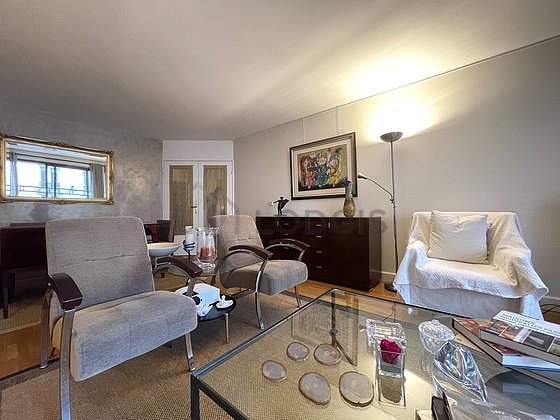 Living room with windows