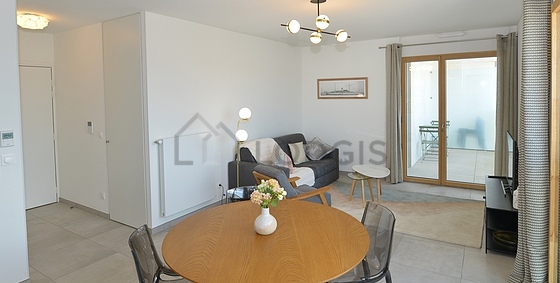 Living room with windows