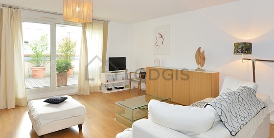 Living room with windows