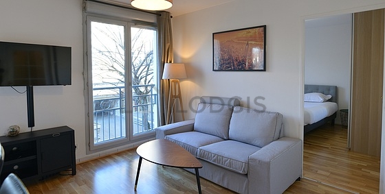 Living room with windows