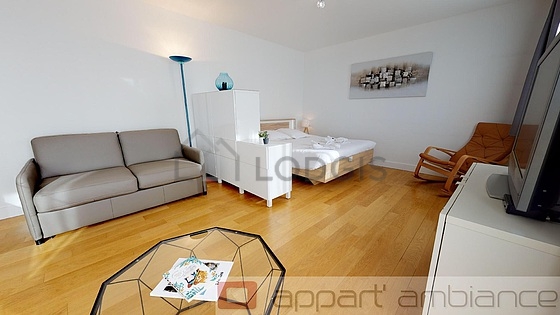 Living room with windows